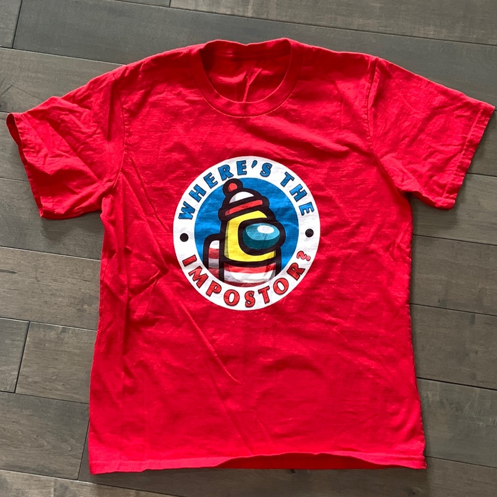 Among Us tee, kids size Medium